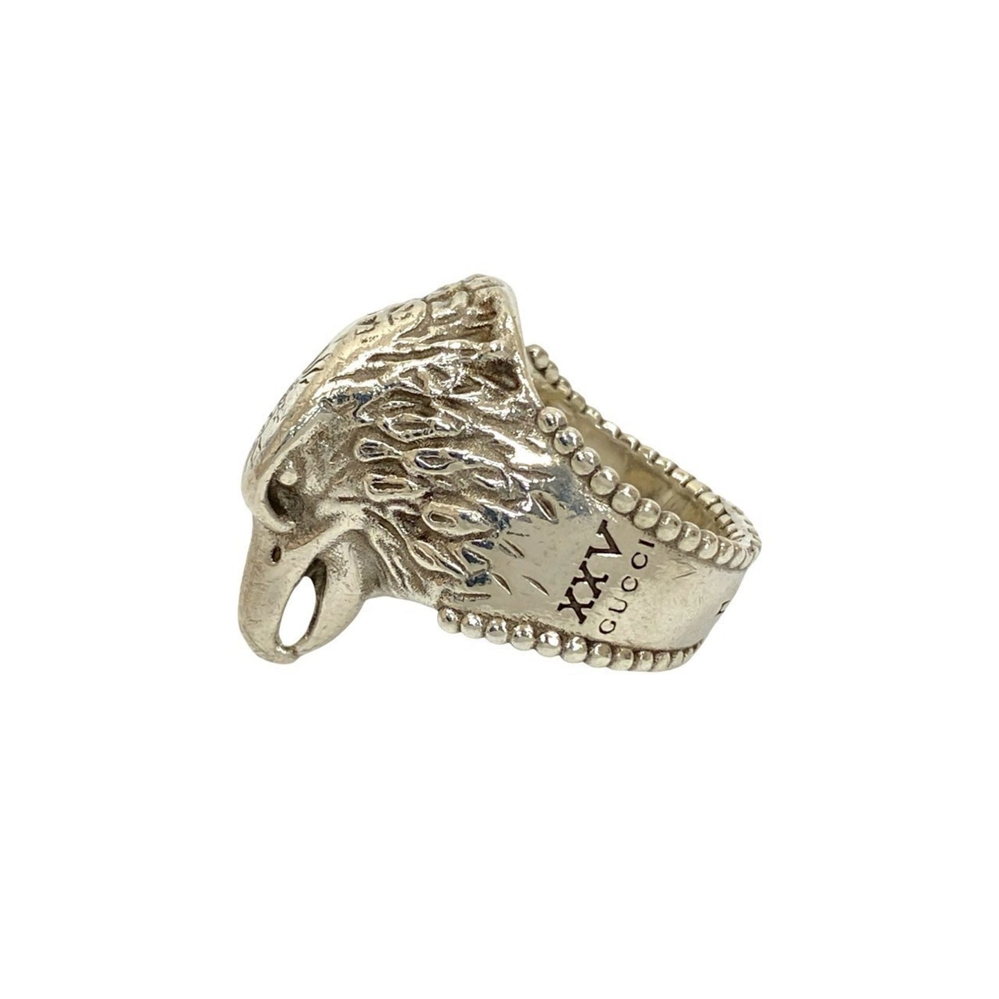 GUCCI Anger Forest Eagle Head Motif Silver 925 Ring, Accessory, 41082