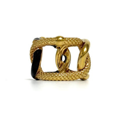 Bottega Veneta Men's Intrecciato Chain Ring — Like New
