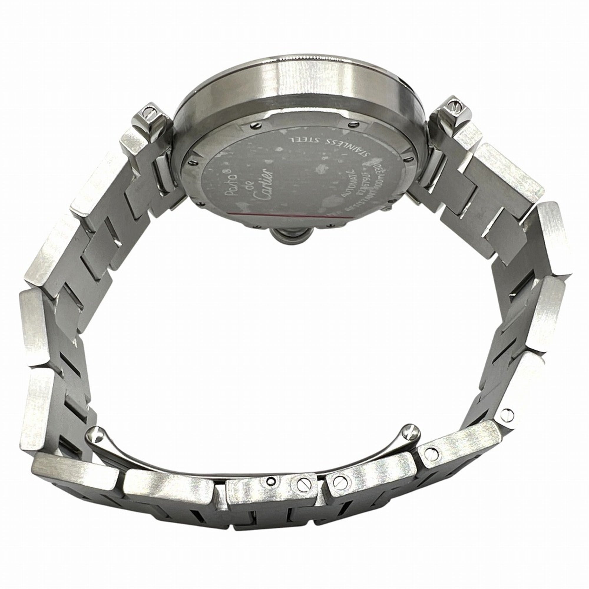 Cartier Pasha C Big Date Stainless Steel White Dial W31055M7 Automatic Watch for Women and Men — Very Good
