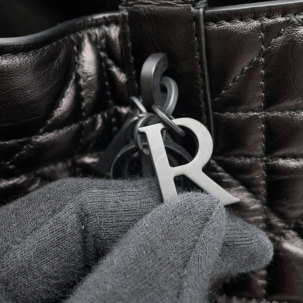 Christian Dior Macro Cannage Toujours Small Handbag M2822OSNW 2-way Black for Women — Like New