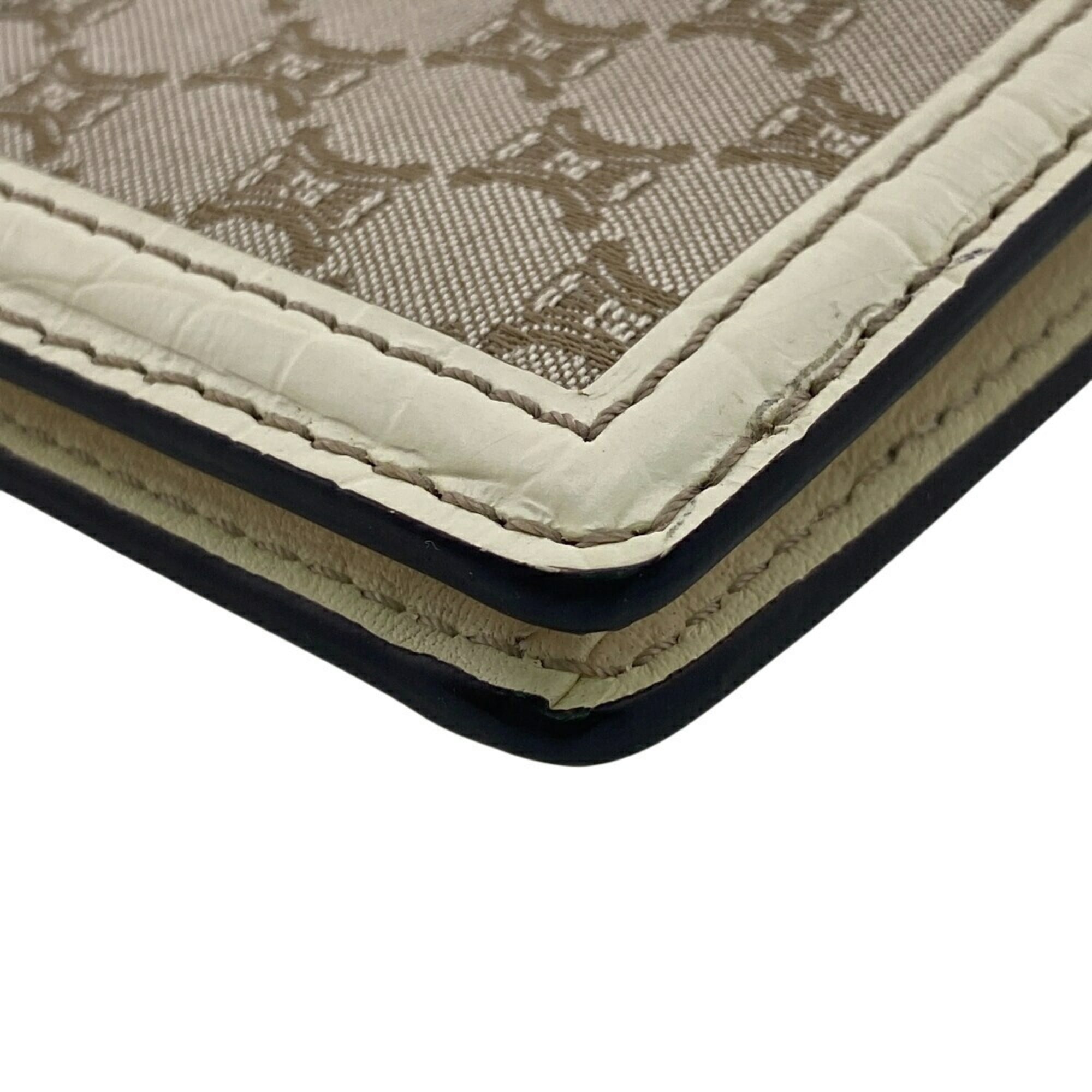 CELINE Macadam Bifold Wallet, Beige, Women's