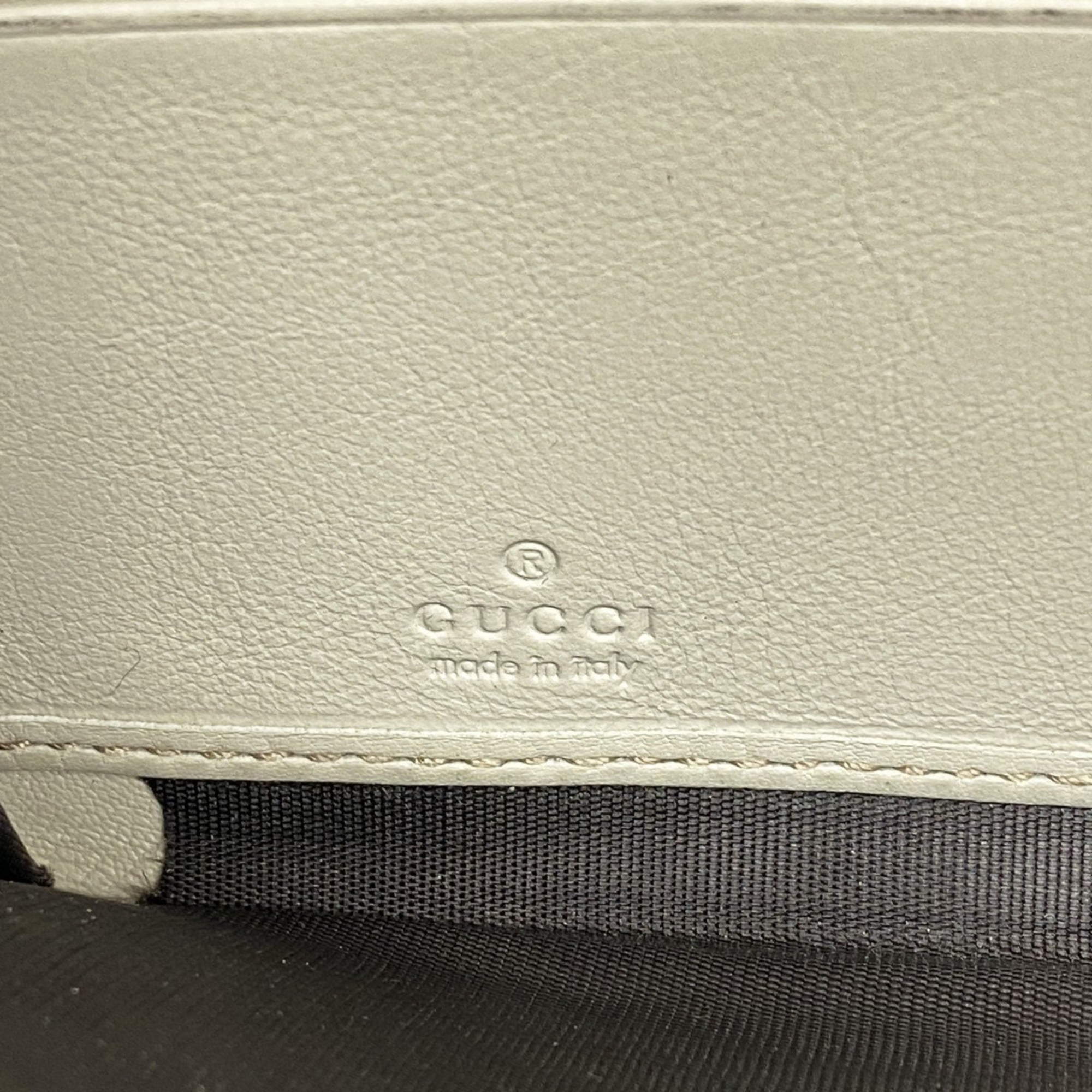 Gucci long wallet Guccissima 394005 leather ivory champagne for men and women