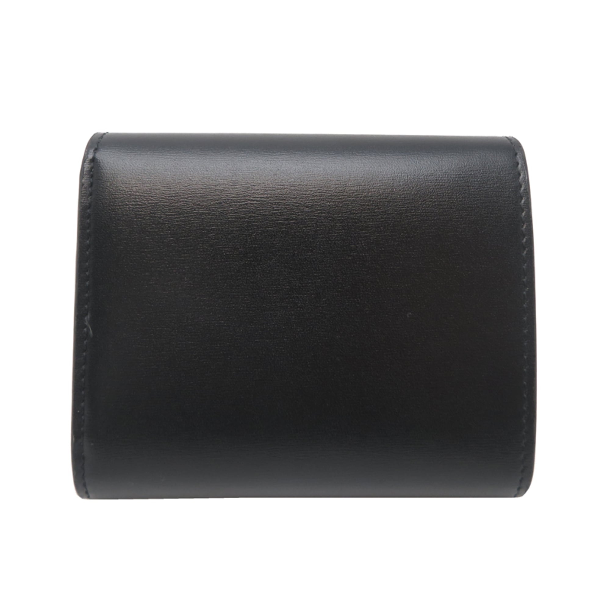 Celine Triomphe Small Flap Wallet, Women's, Tri-fold 10D783DPV 38NC, Shiny Calfskin, Black