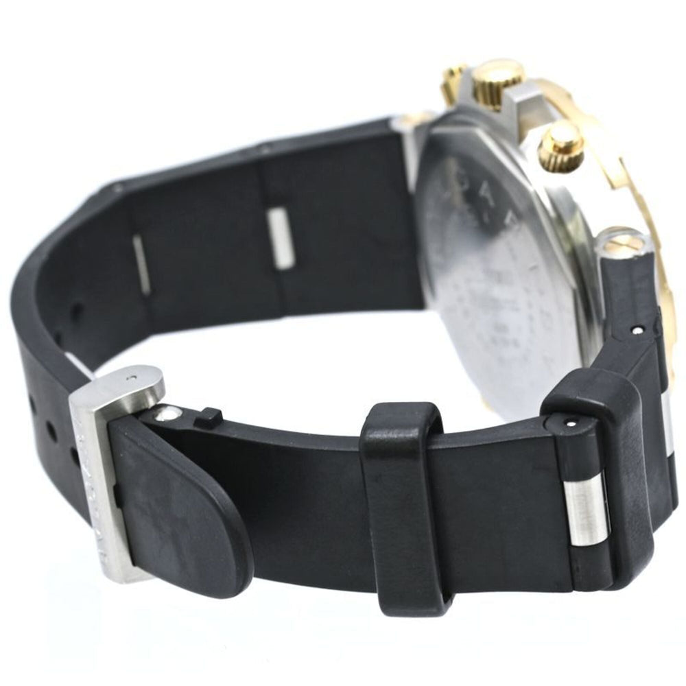 BVLGARI Diagono Professional GMT GMT40C5SGVD GMT40SG Men's Watch SS x 18K Yellow Gold Rubber 40536 — Good