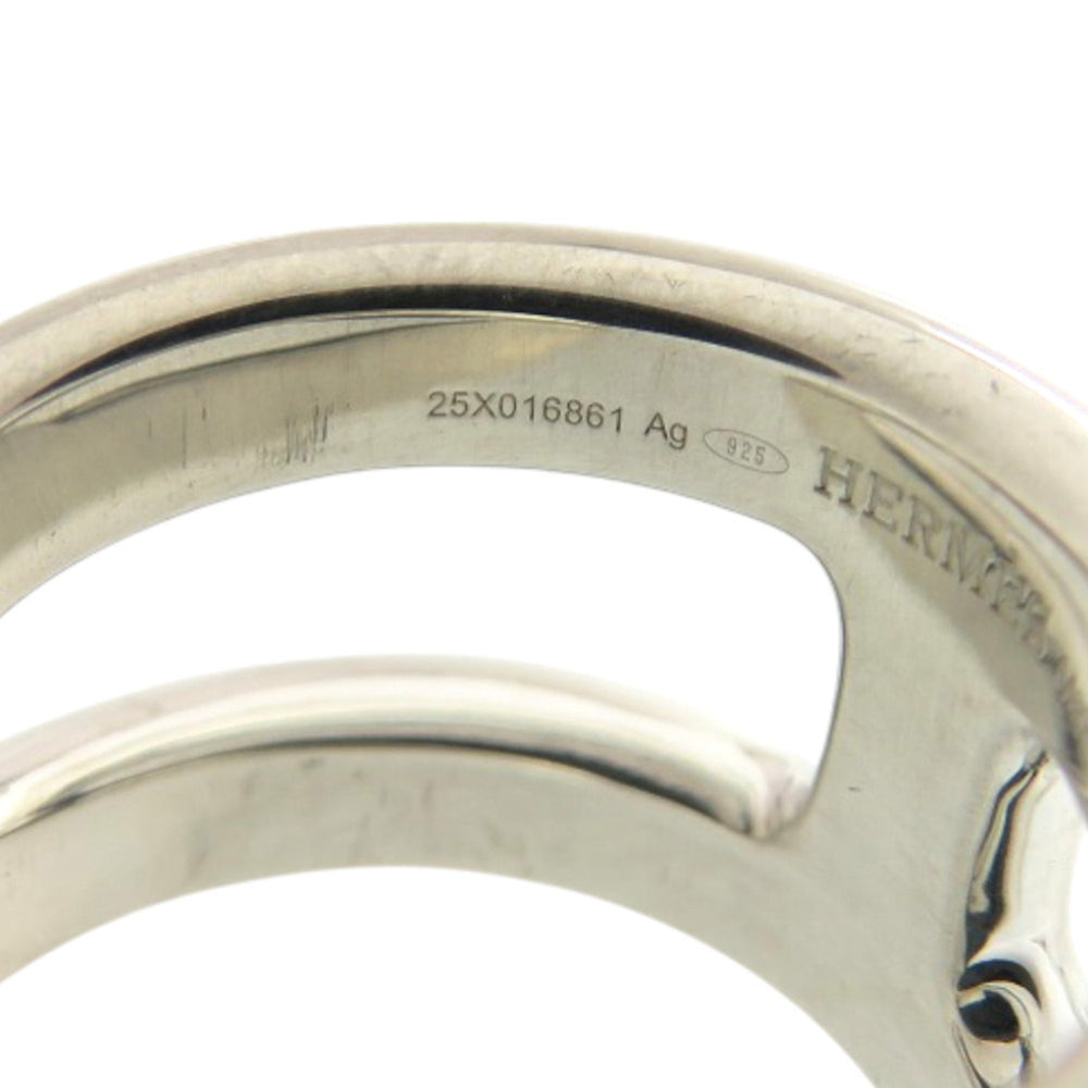 Like new Hermès Osmos PM 25X016861, 925 silver, approximately size 12, silver ring, 0579, HERMES — Like New
