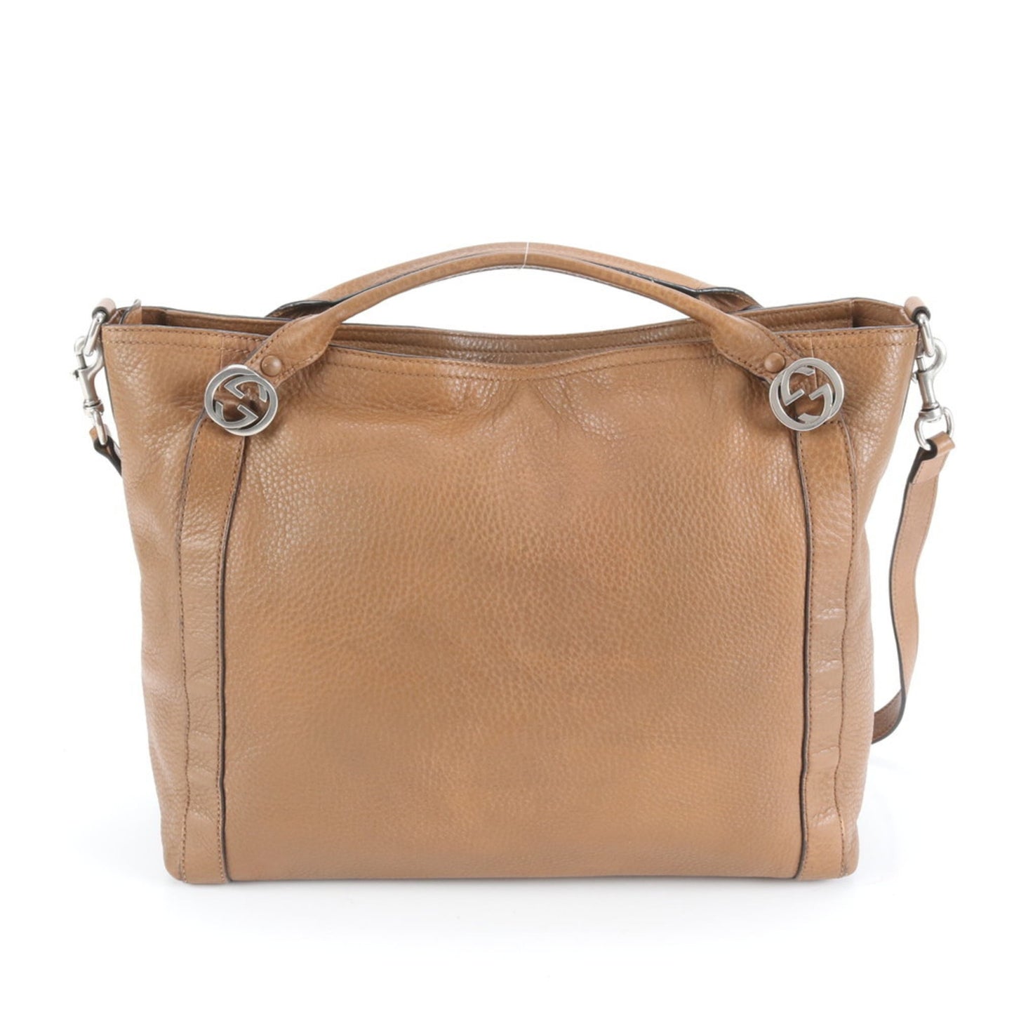 Gucci Miss GG 323675 Leather 2-Way Shoulder Bag/Hand Tote/Brown Women's