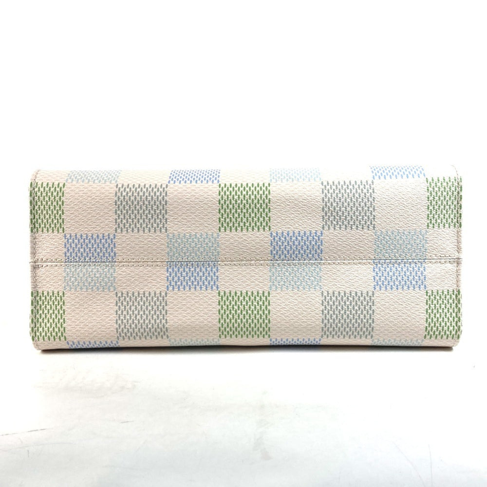 LOUIS VUITTON N40518 Pastel Damier On the Go MM Tote Bag Shoulder Handbag Canvas Women's Pistachio White OT-240704-3 — New - Store Return