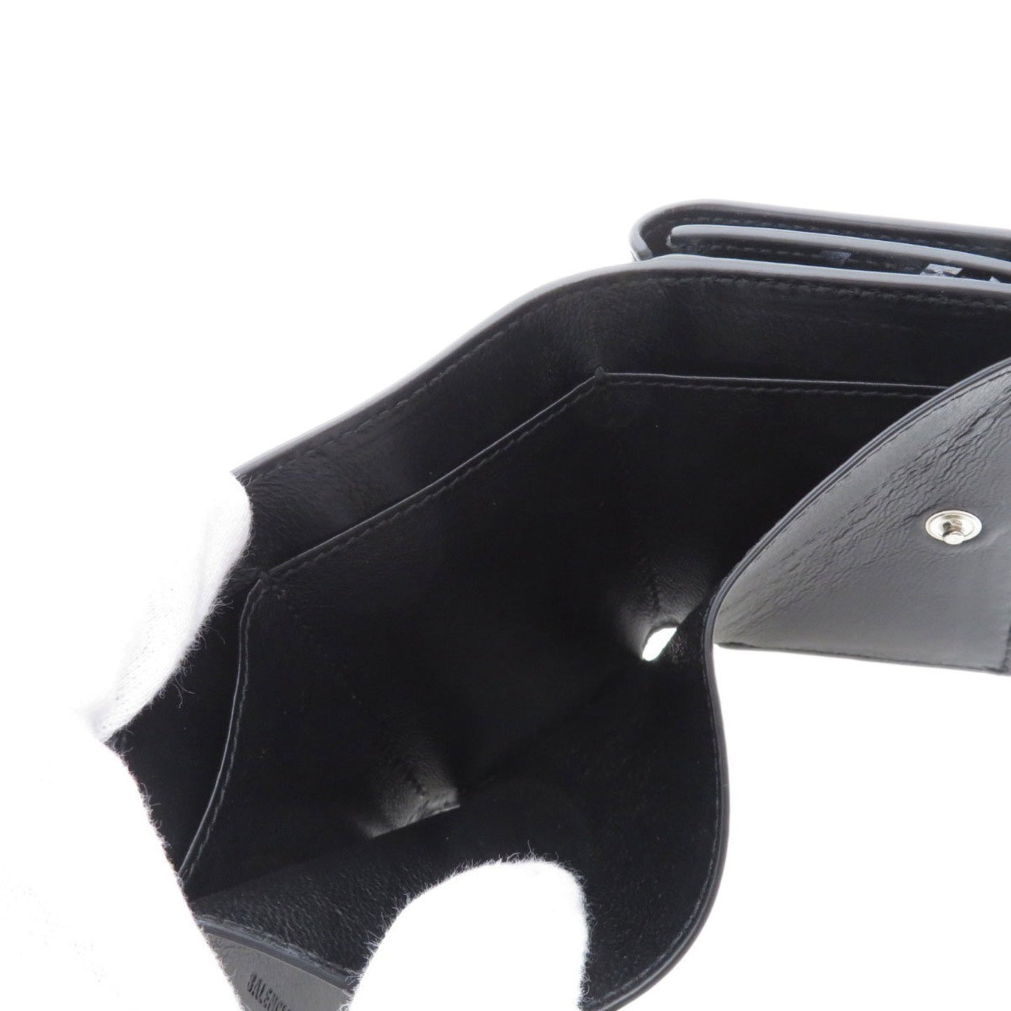 Balenciaga 594312 Motif Wallet Tri-fold Bi-fold Calfskin Women's