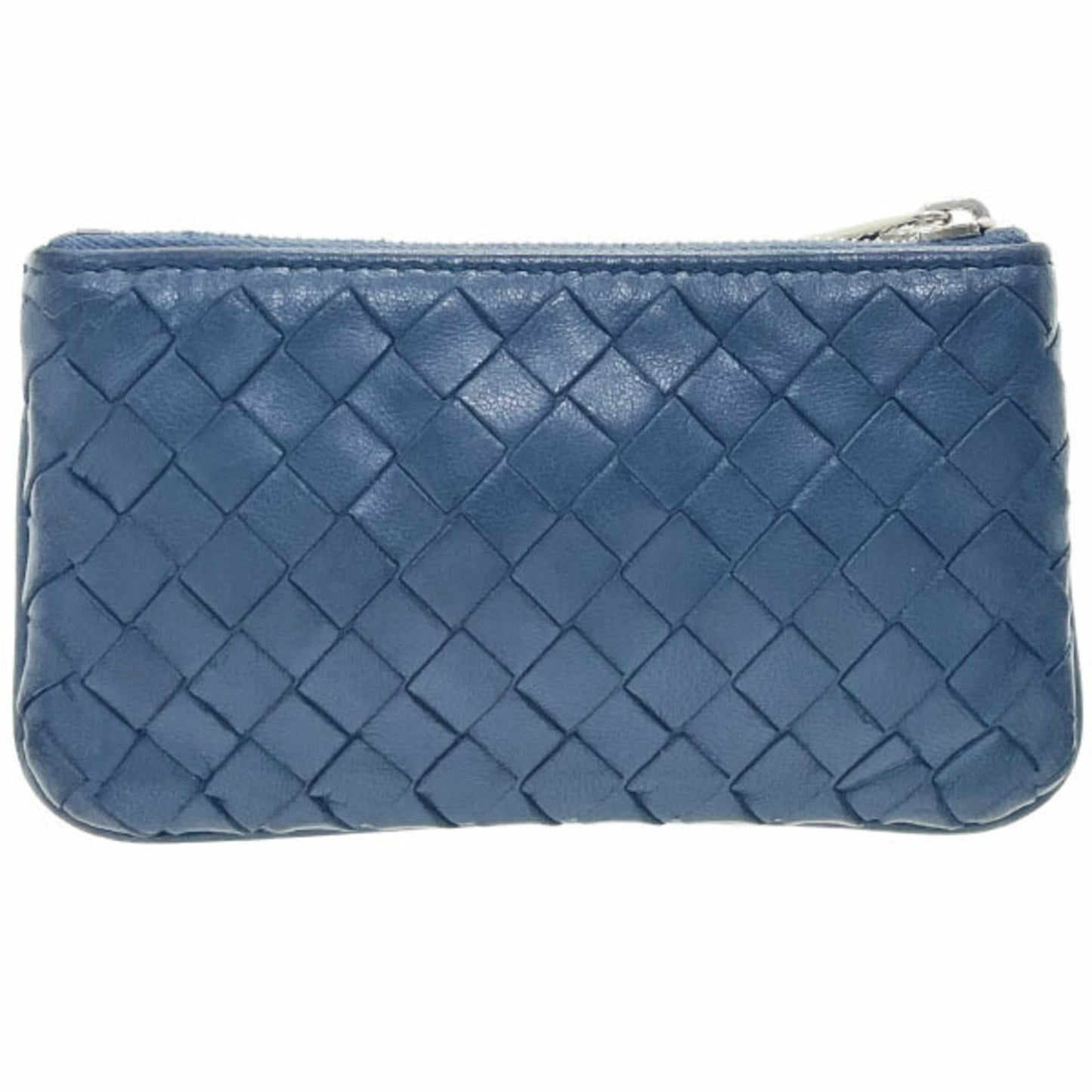Bottega Veneta Intrecciato Coin Purse in Navy Leather (Product Code: 131232) with Mesh Purse, Keychain, Card Case, and Holder KK-16086)