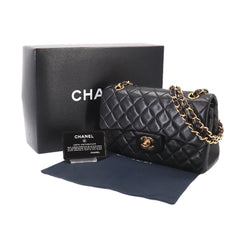 Chanel Matelasse 23 Chain Shoulder Handbag, Lambskin, Black, A01113, Gold Hardware — Like New