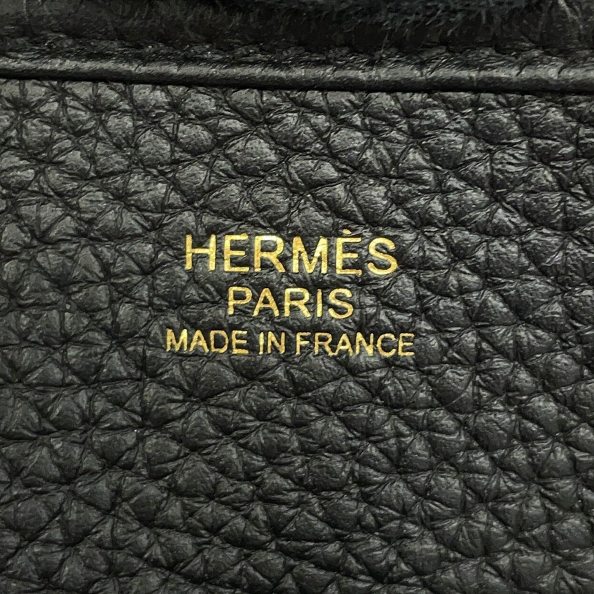 Hermes Evelyne 3 PM Shoulder Bag, Black, Taurillon Clemence Leather, W Stamp, HERMES, Evelyne, Handbag, Women's, HERMES — Like New
