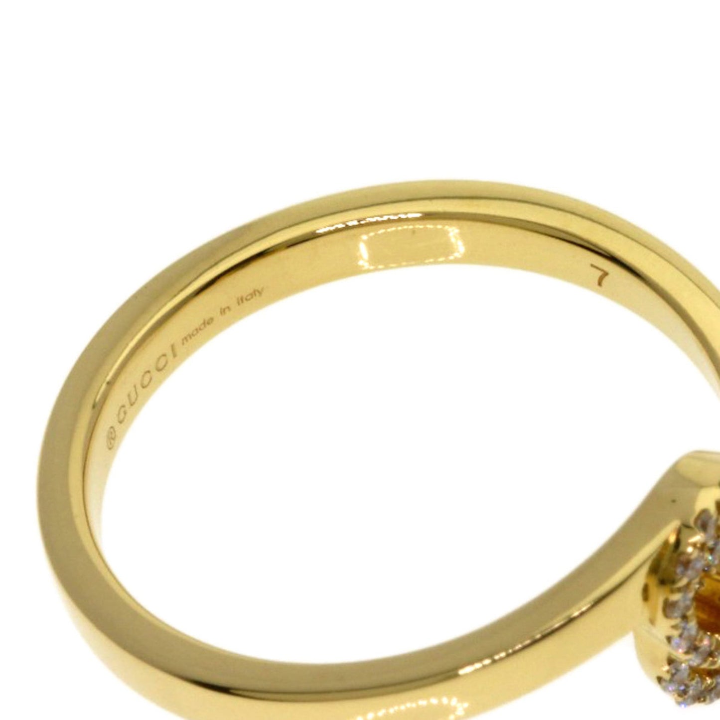 Gucci GG Running Diamond #7 Ring in 18K Yellow Gold for Women