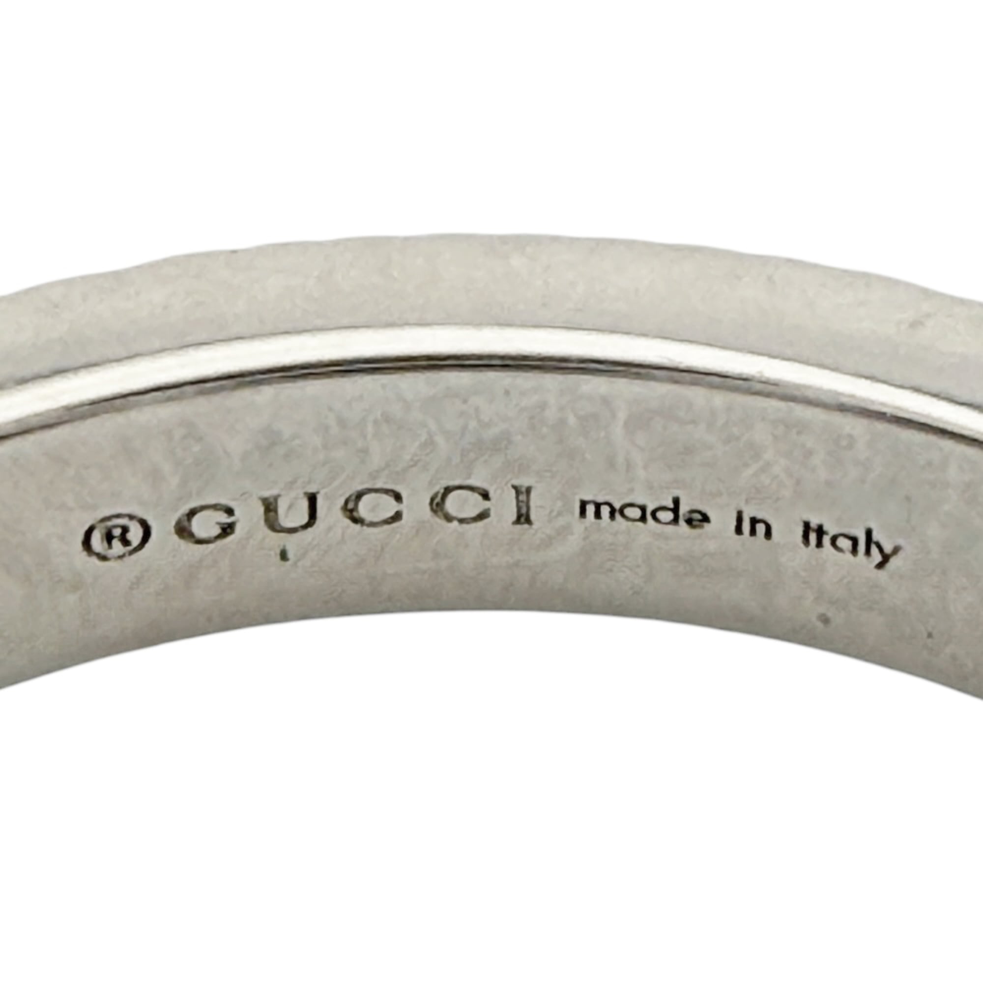 Gucci Icon Heart Ring, 18K White Gold, Diamond, Women's — Like New