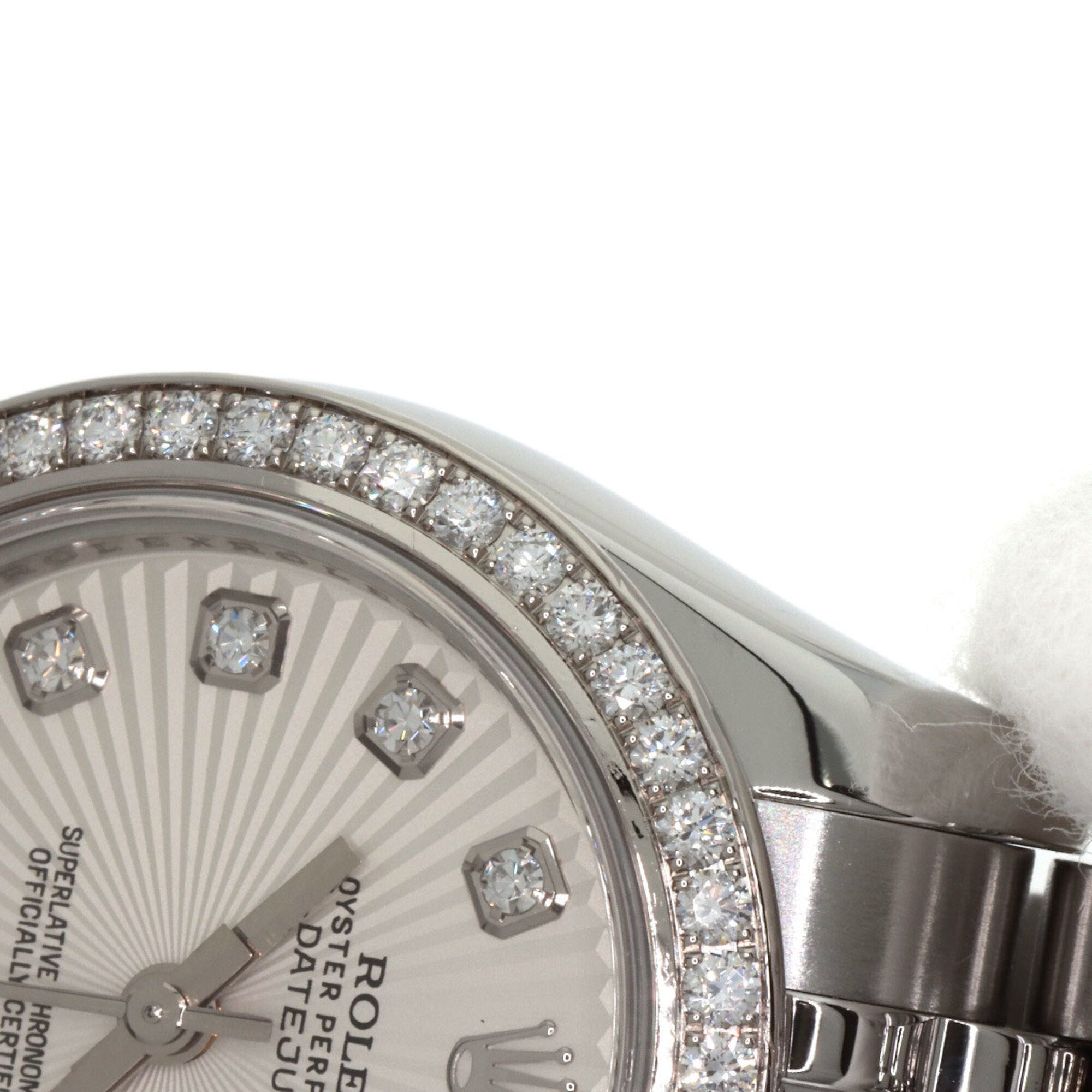 Rolex 179384G Datejust 10-Piece Diamond Bezel Watch in Stainless Steel/SS/18K White Gold with Diamonds, Women's — Good