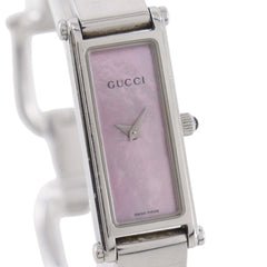 Gucci 1500L Stainless Steel Quartz Analog Watch with Pink Mother-of-Pearl Dial - Women's — Good