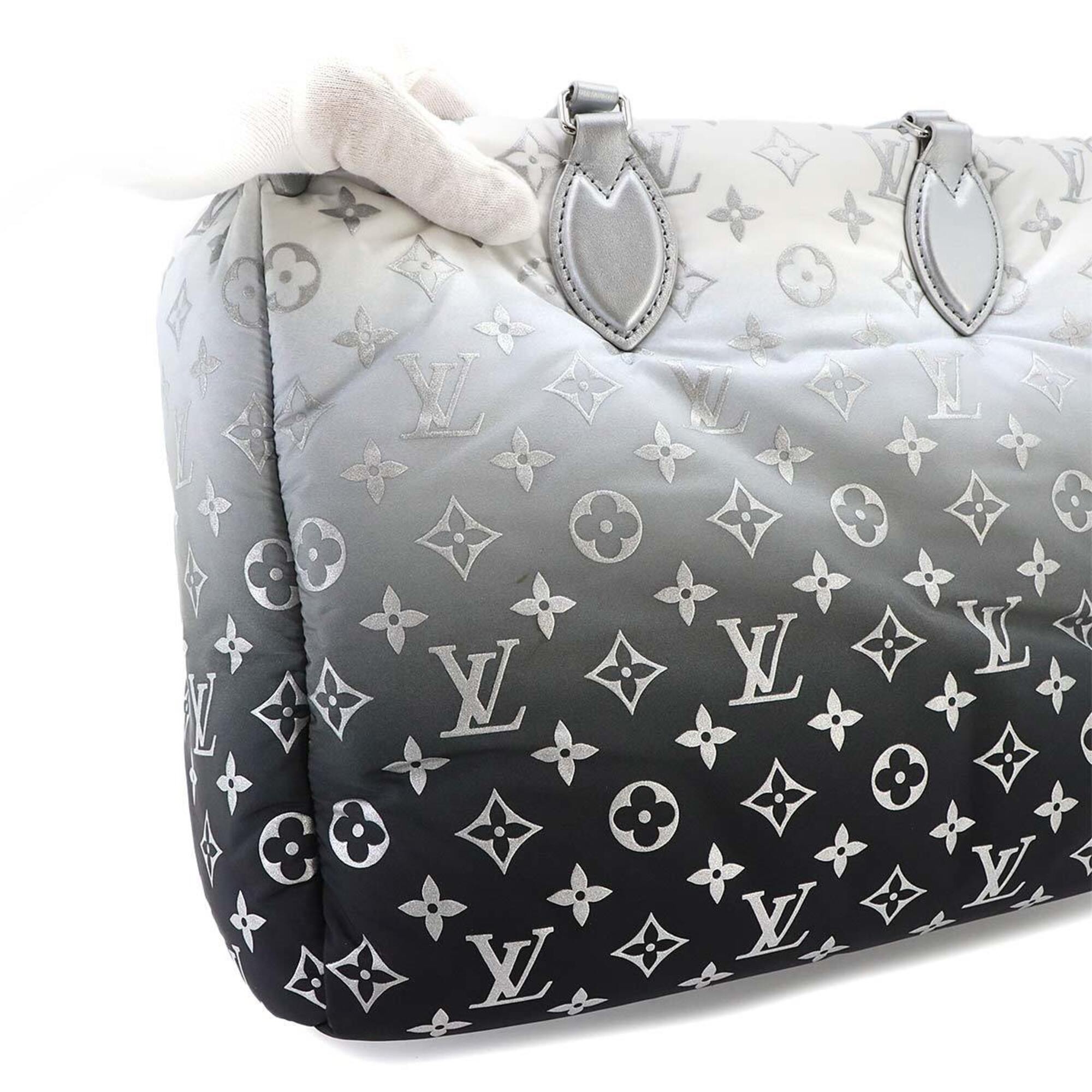 Louis Vuitton Onthego MM LV SKI 2-way Tote Shoulder Handbag Monogram Nylon Frost M11847 RFID — Like New