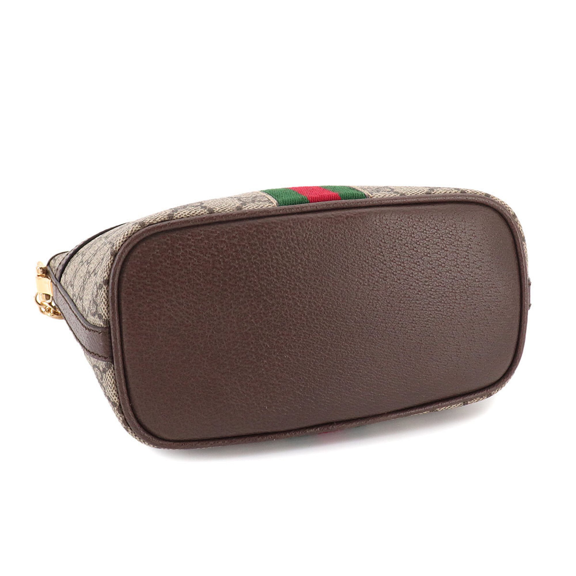Gucci Ophidia Chain Shoulder Handbag, GG Supreme Canvas, Leather, Beige/Brown, 781397 Bag — New - Store Return