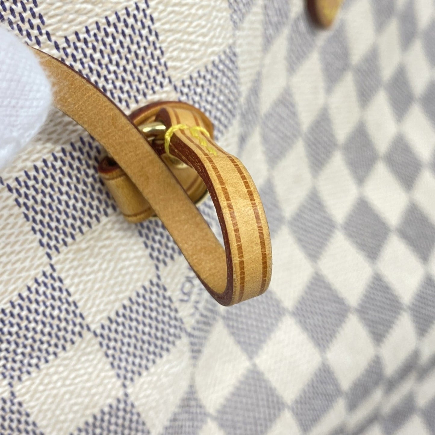 Louis Vuitton Damier Azur Neverfull MM Tote Bag N41361 White Women's