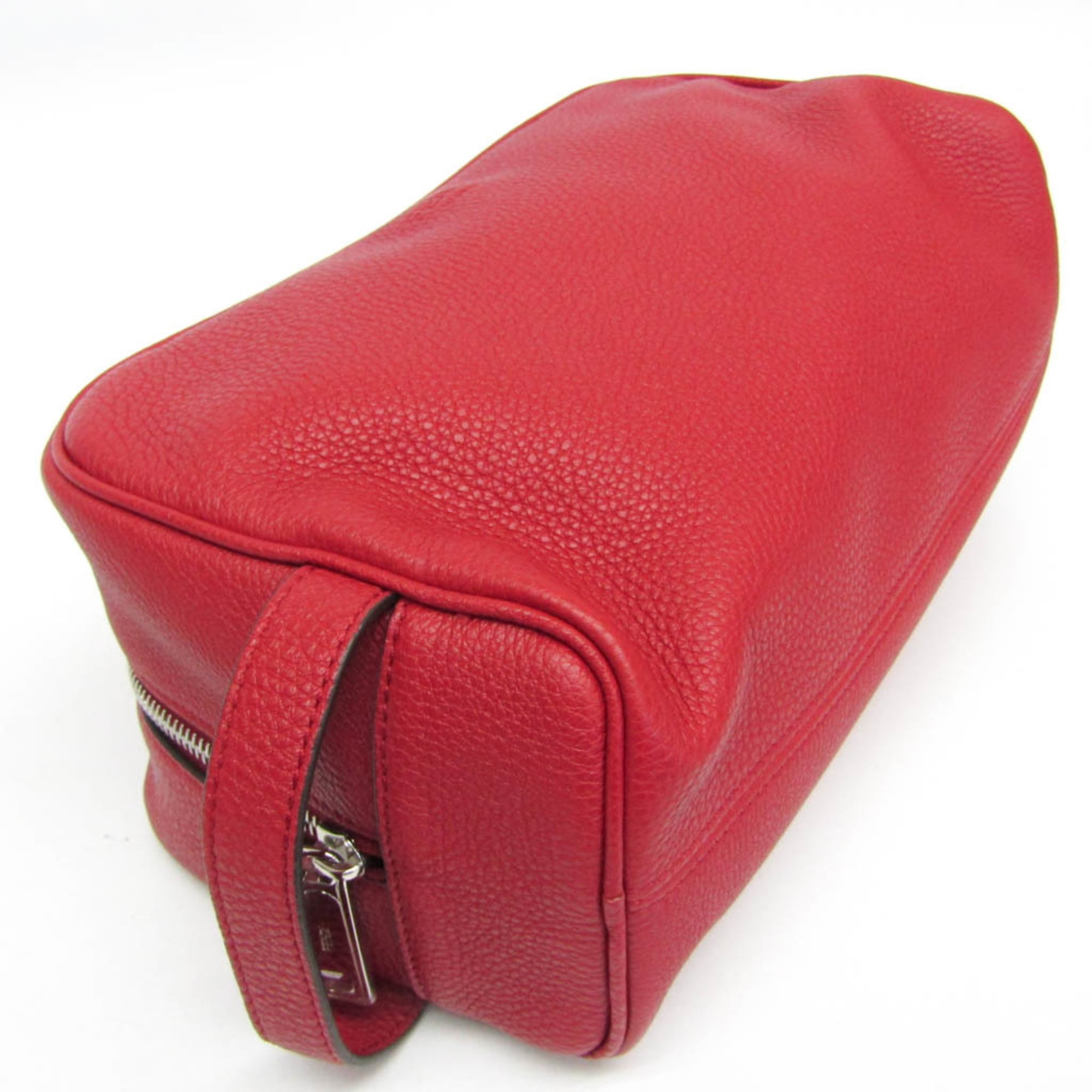 Fendi 7AS378 Women,Men Leather Clutch Bag,Pouch Red Color