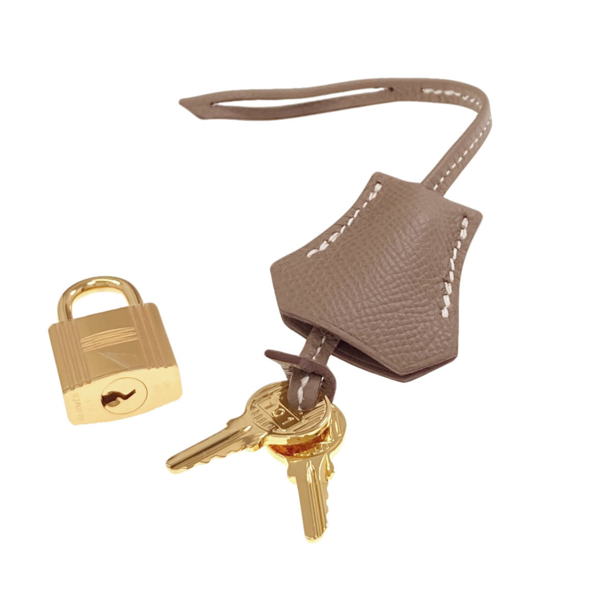 Hermes Bolide 1923 25 Etoupe Gold Hardware Handbag Epsom Leather Women's HERMES — Like New