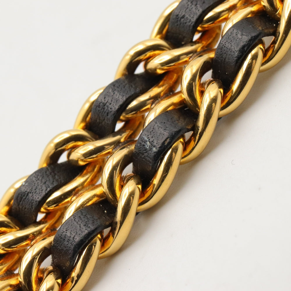 Chanel CHANEL Première M Watch, Gold Plated Leather, Women's, Black, H0001 — Very Good