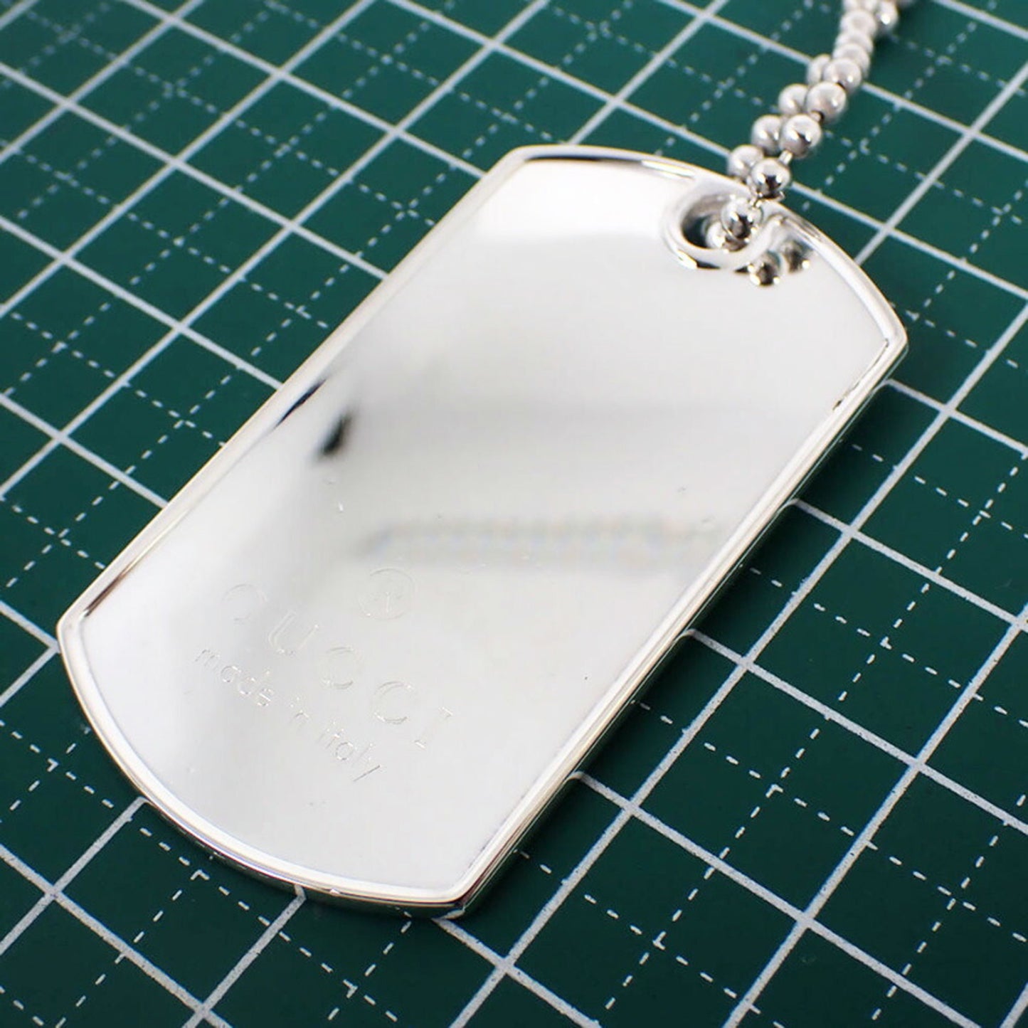 GUCCI SV925 DOG tag pendant necklace