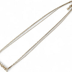 Chanel Necklace Pendant CHNAEL Coco CC I Love Heart Double Choker Gold 17 — Like New