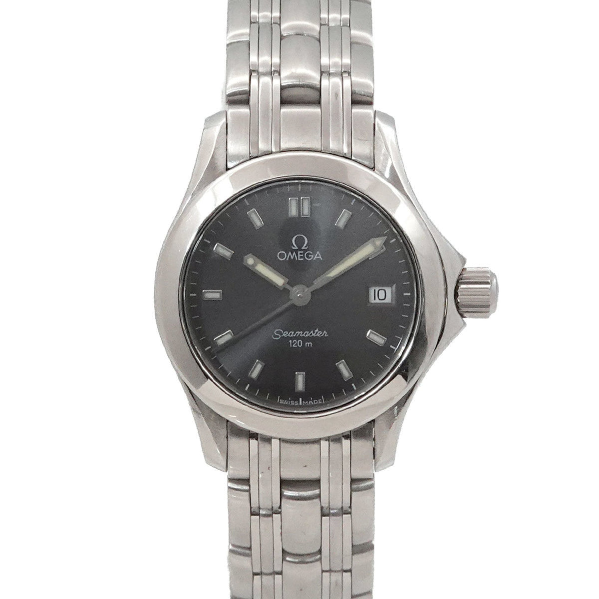 OMEGA Seamaster 120 2581 43 Women's Watch with Date, Gray Quartz Movement — Very Good