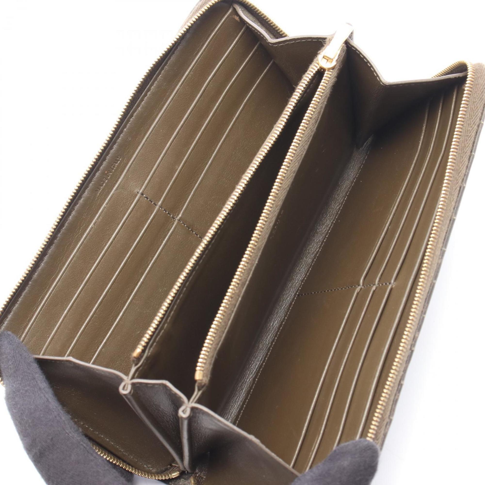 Celine C Charm Large Zipped Wallet, Round Leather Women's, Khaki, 10B553BFL