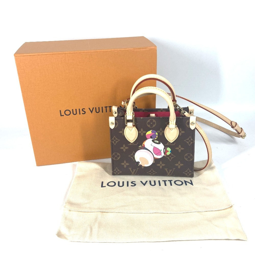 LOUIS VUITTON M13668 LV x TM On the Go BB Monogram Takashi Murakami Handbag Canvas Men's Women's Brown — New - Store Return