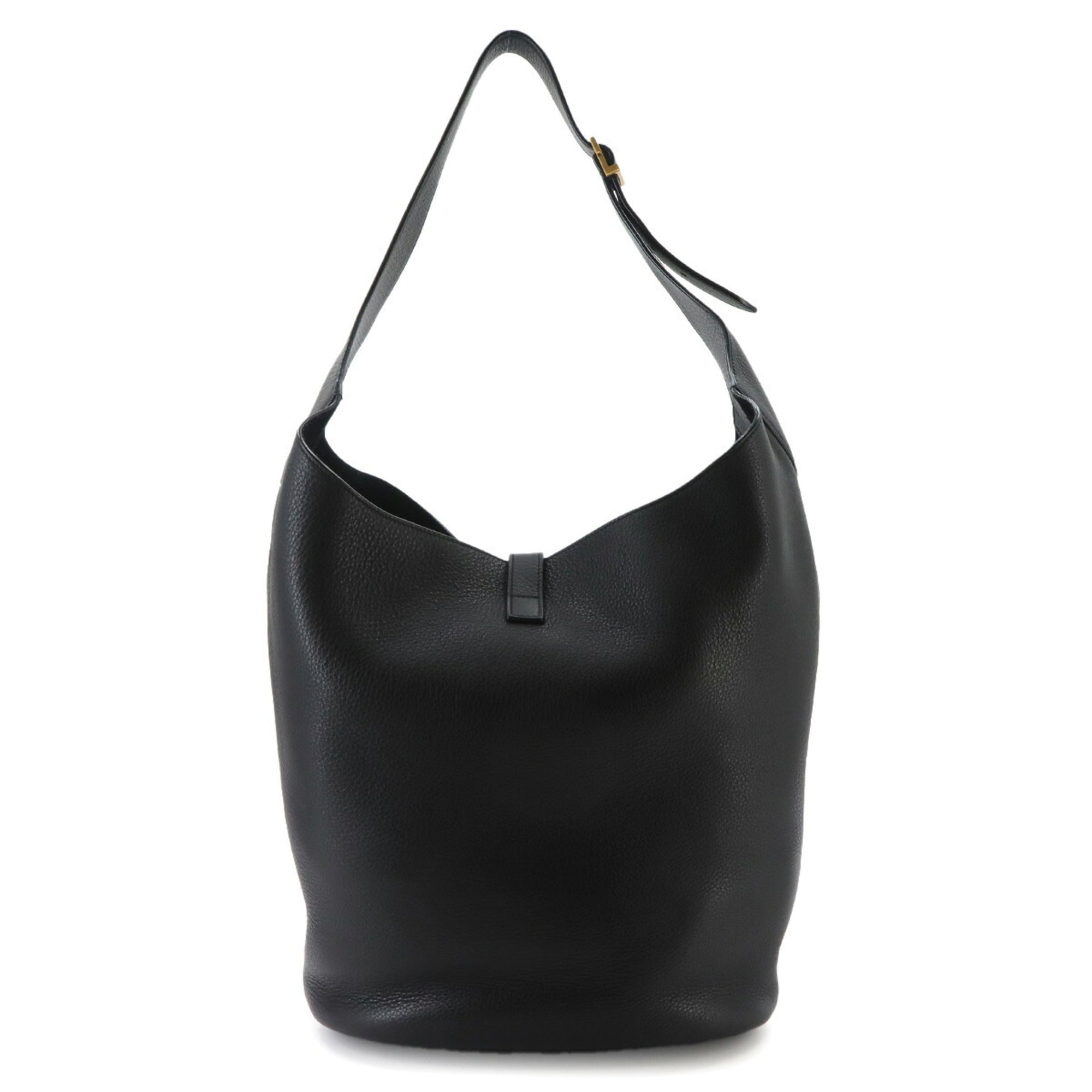 Saint Laurent LE 5 A 7 Hobo Shoulder Handbag, Leather, Black, 793088, Gold Hardware — New - Store Return