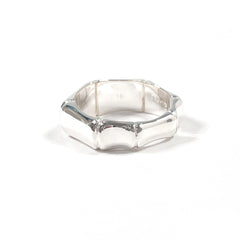 GUCCI Bamboo Ring, Sterling Silver 925, Size 15, Silver, Men's — Like New