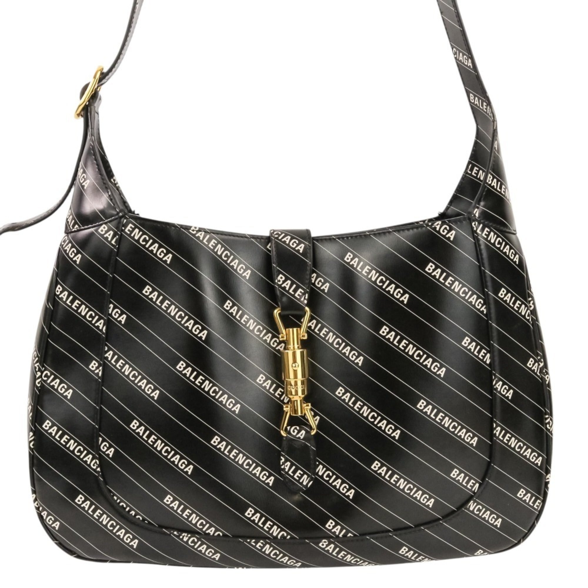 GUCCI BALENCIAGA The Hacker Project Jackie 1961 Medium Shoulder Bag 636712 Black Women's — Like New