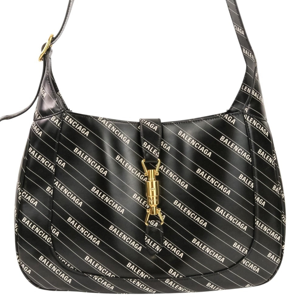 GUCCI BALENCIAGA The Hacker Project Jackie 1961 Medium Shoulder Bag 636712 Black Women's — Like New