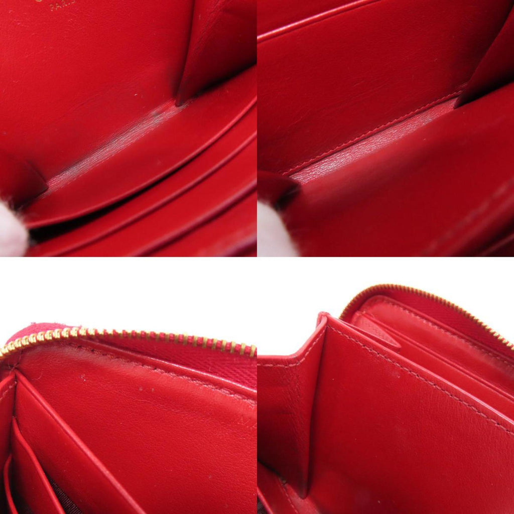 Celine C metal wallet/coin case leather women's