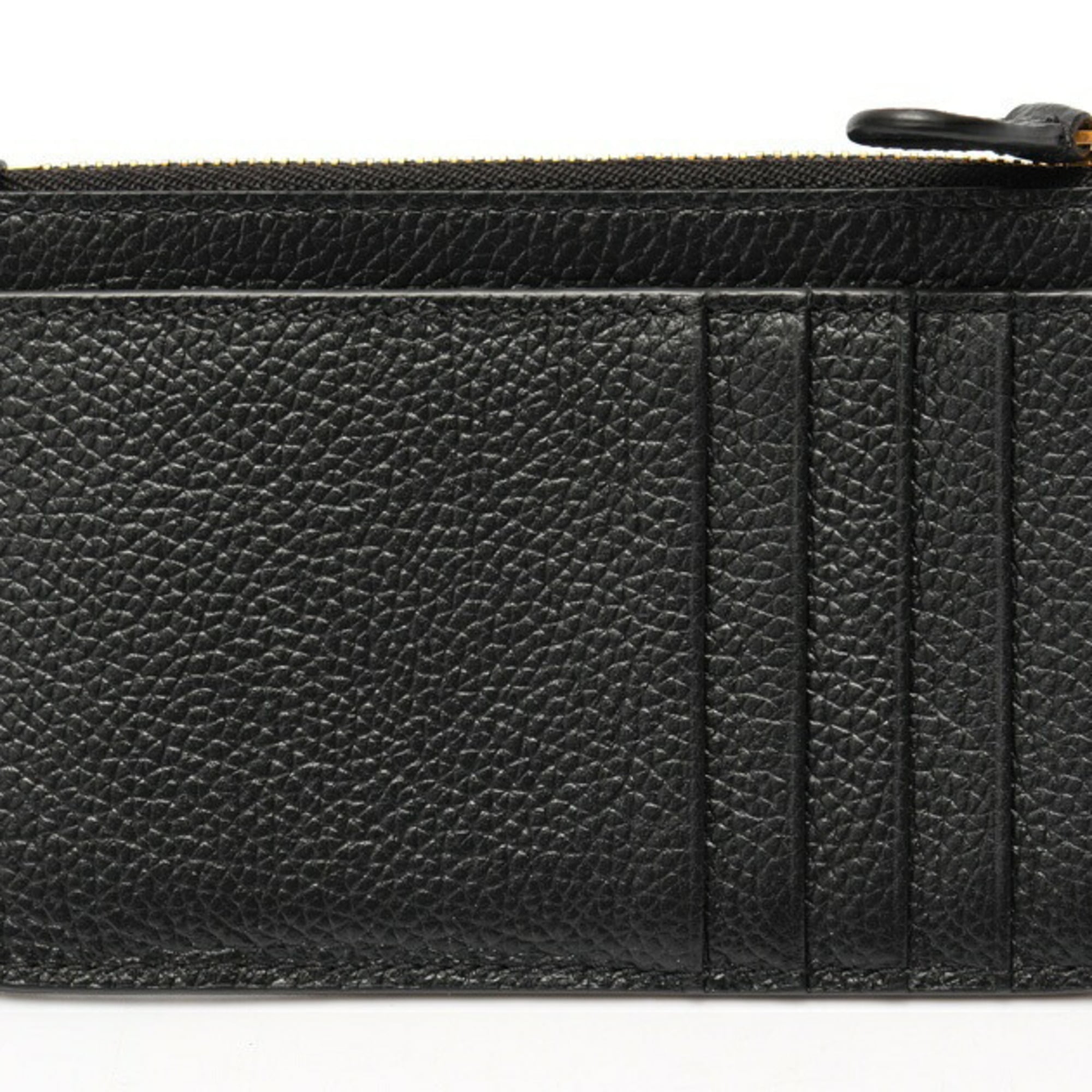 Balenciaga BALENCIAGA Coin Card Holder Case 637130 Kataoshi Leather Black E-159488