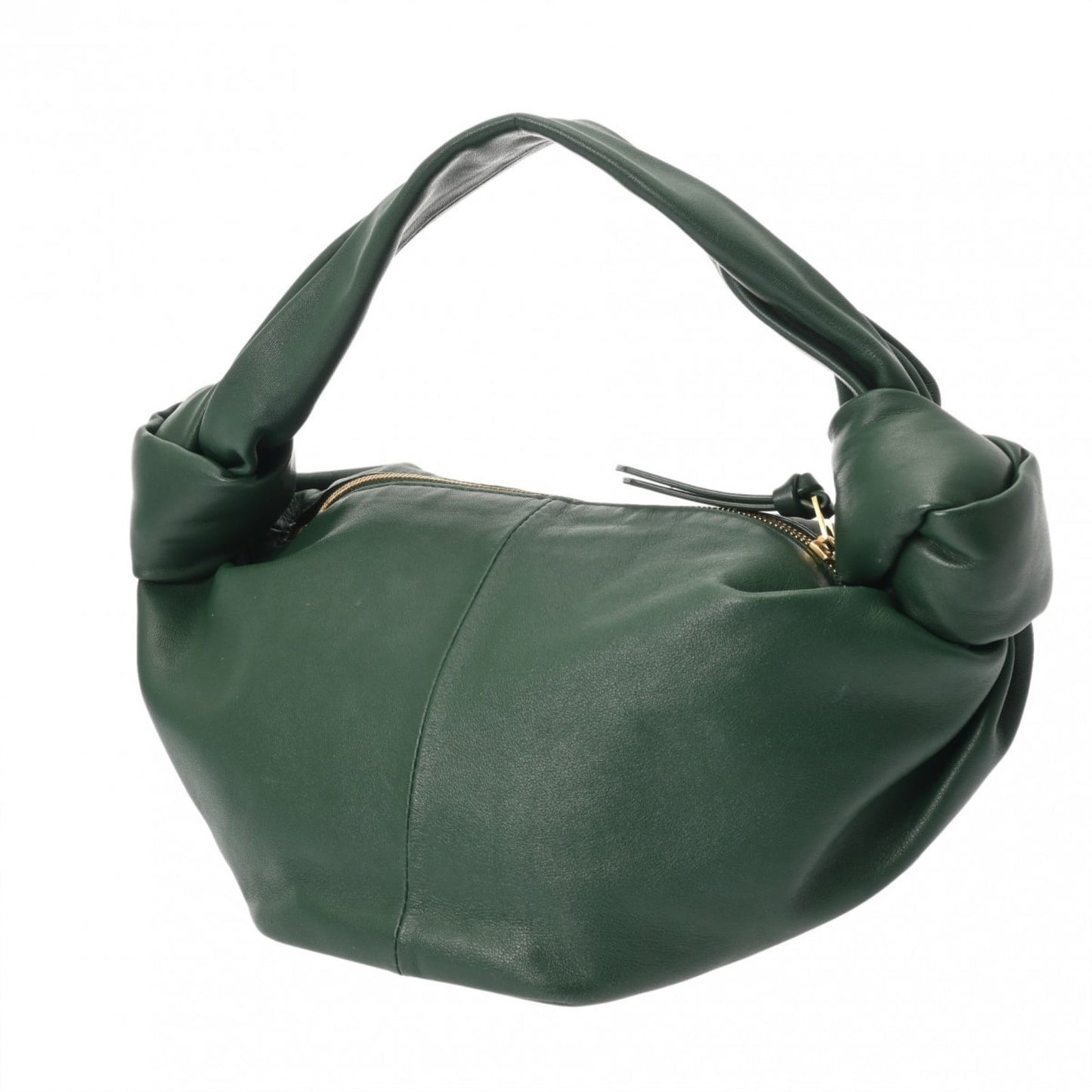 BOTTEGA VENETA Double Knot Green Women's Leather Handbag, A Rank, Pre-owned, Ginzo