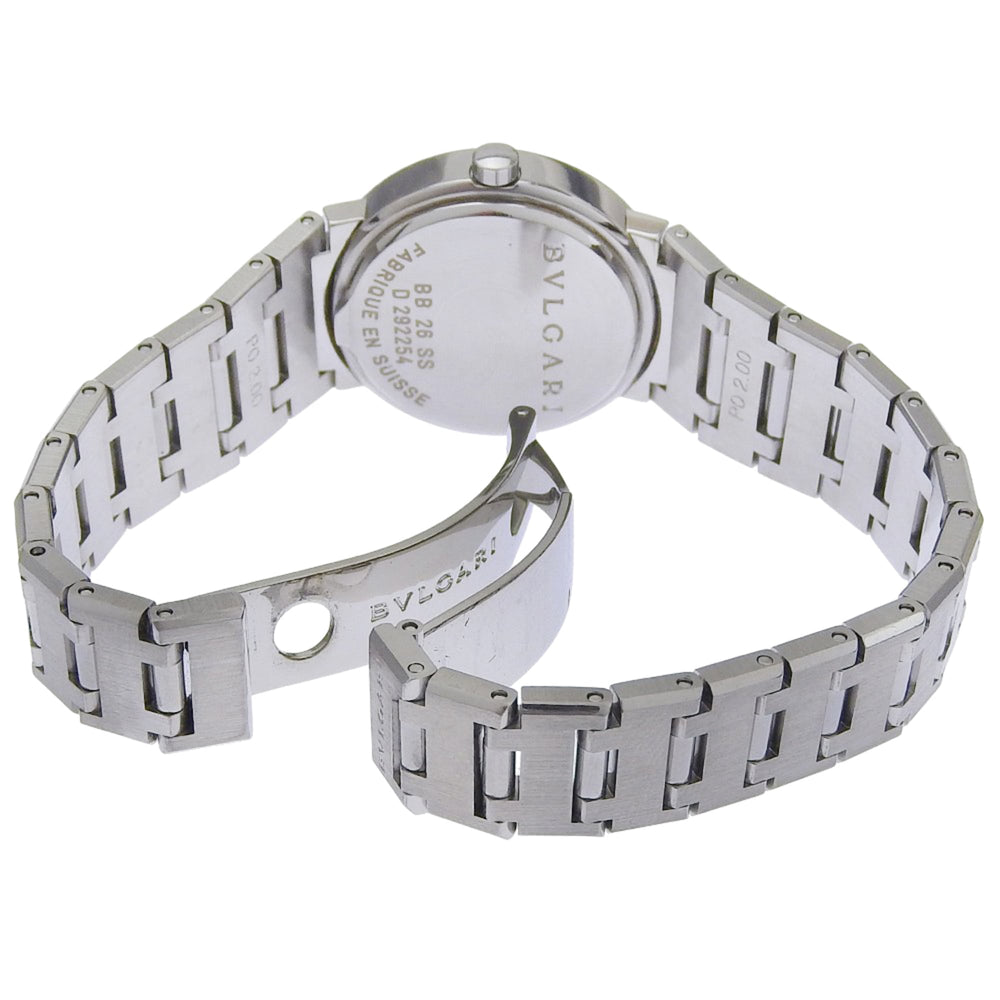 Bvlgari Watch BB26SS Stainless Steel Quartz Analog Display Black Dial Women's — Good