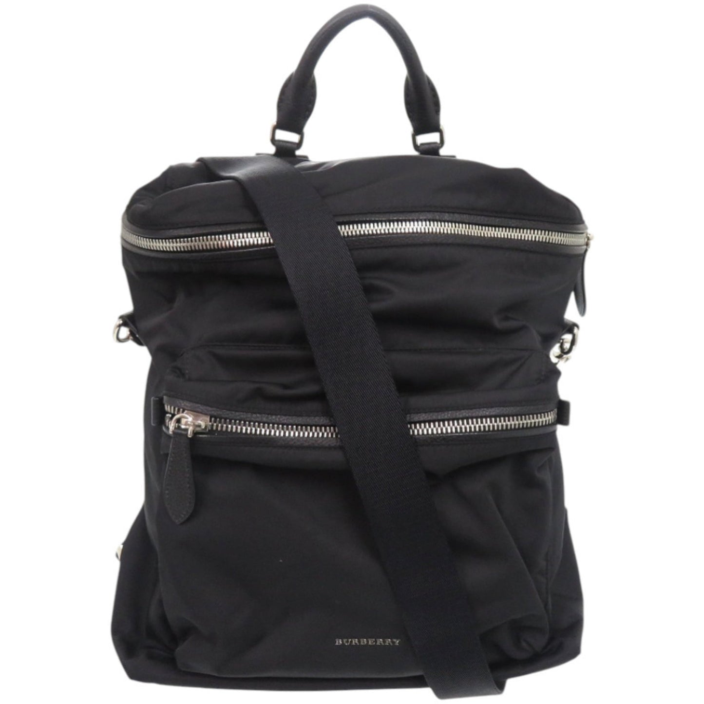 Burberry 4064913 Nylon Acrylic Polyamide Black Backpack Daypack 0537 BURBERRY