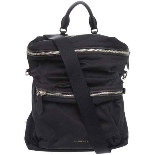 Burberry 4064913 Nylon Acrylic Polyamide Black Backpack Daypack 0537 BURBERRY