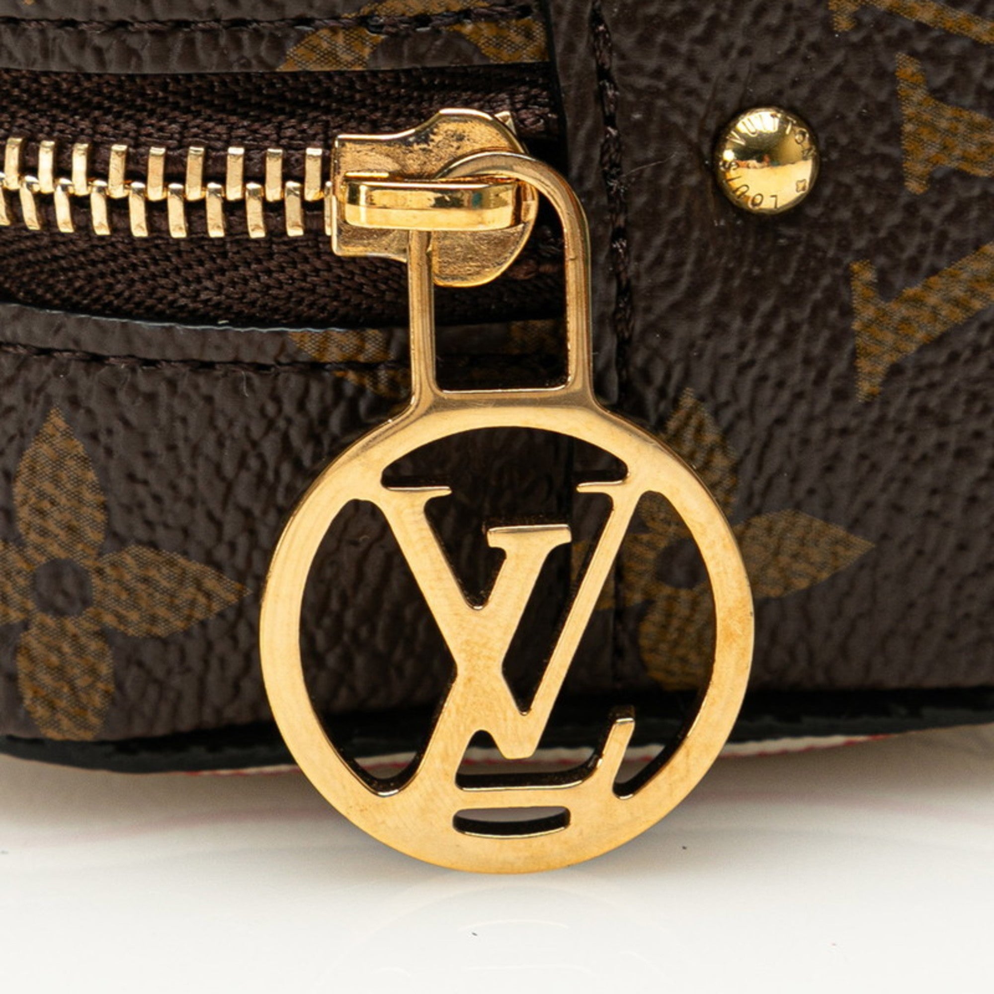 Louis Vuitton Monogram Porto Monnaie Cube Pouch M80231 Brown Multicolor PVC Leather Women's LOUIS VUITTON — Like New