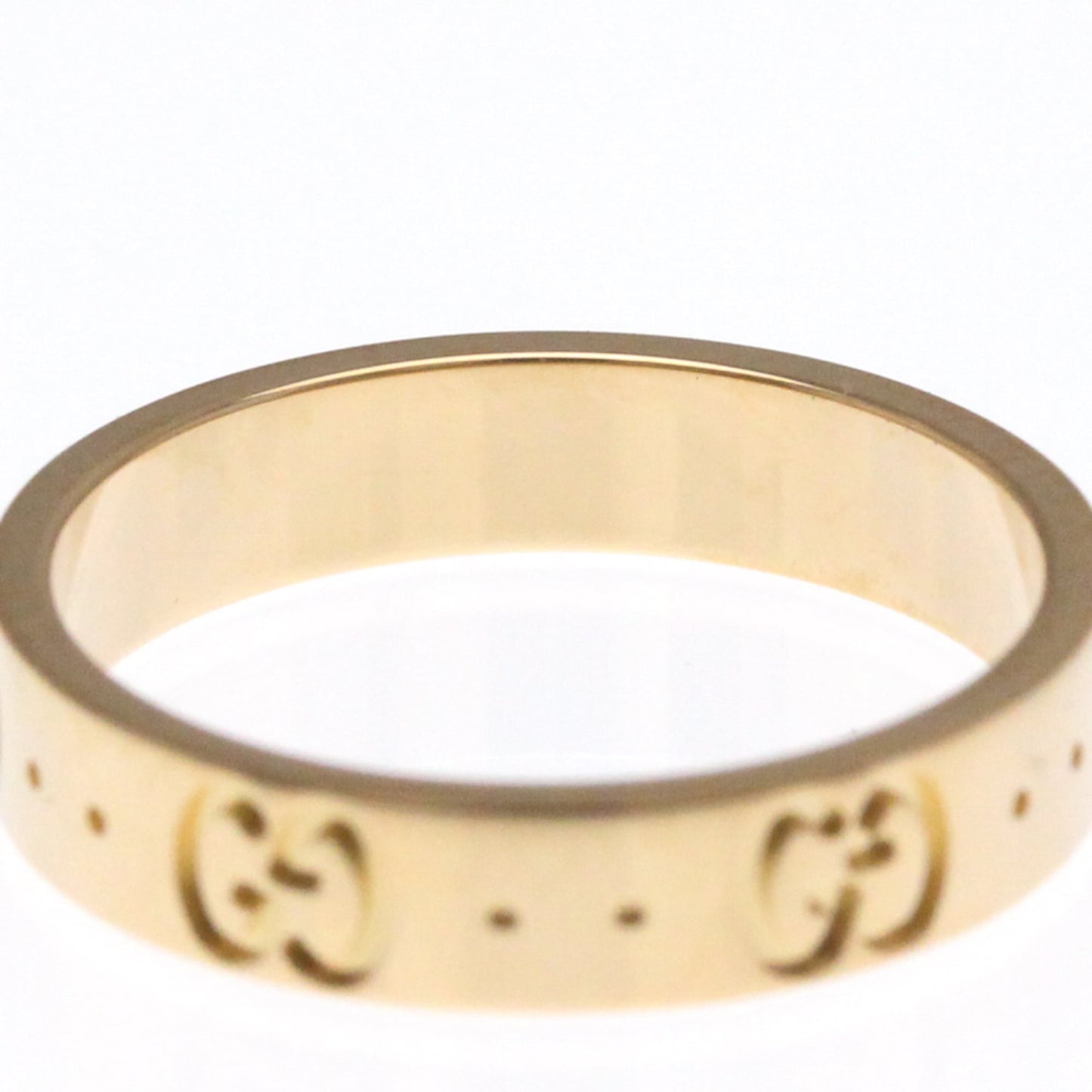 Gucci Icon Pink Gold (18K) Fashion No Stone Band Ring Pink Gold