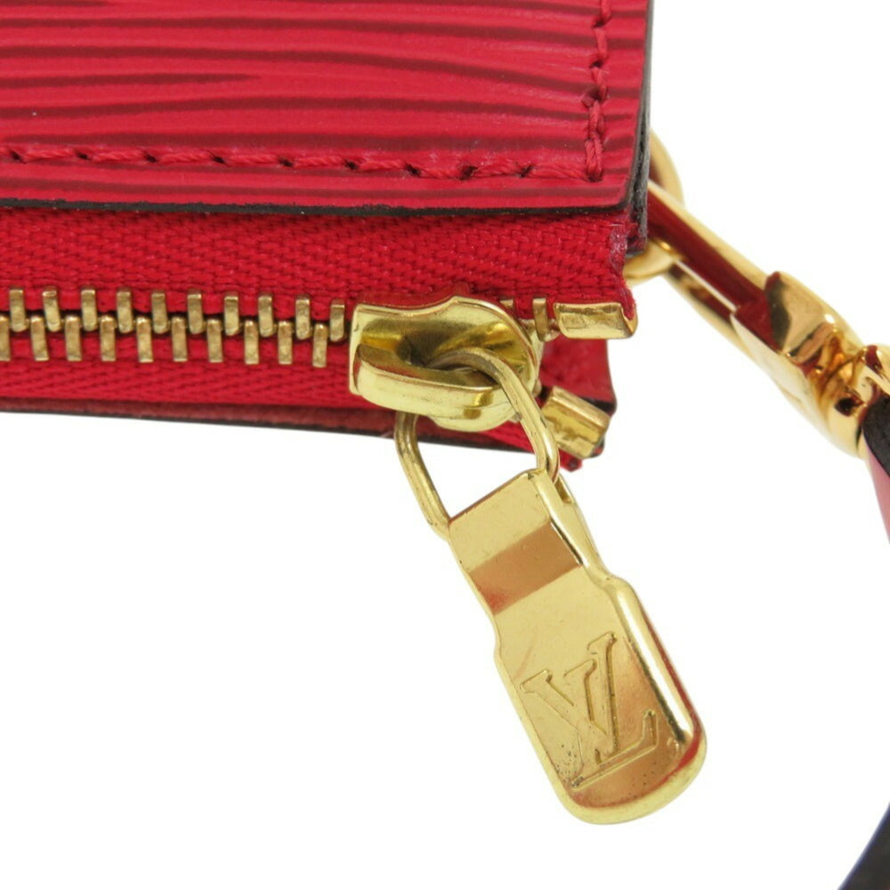 Like new Louis Vuitton Pochette Accessory Pouch Epi M52947 Castilian Red LV 0457LOUIS VUITTON — Like New