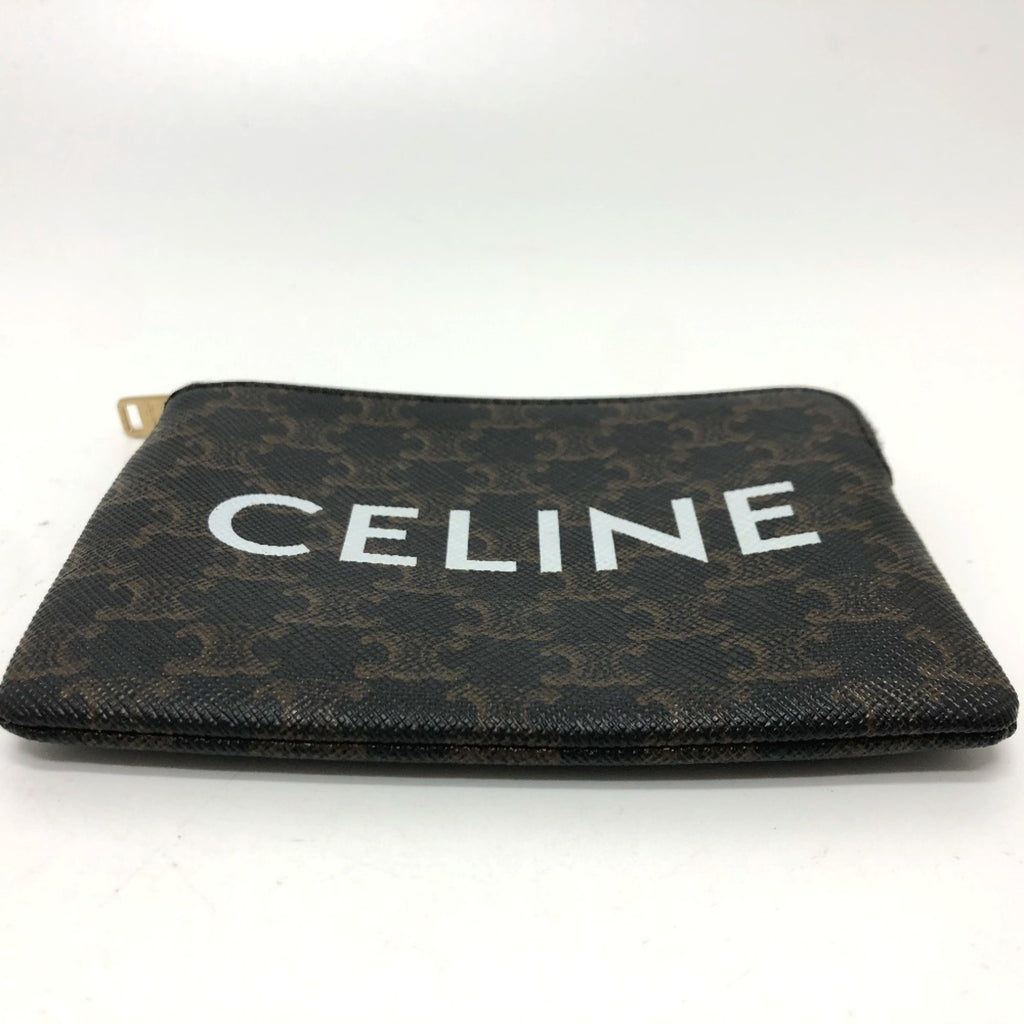 CELINE Triomphe Coin Case 10C662CA2 PVC/Leather Unisex Brown