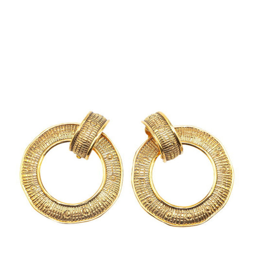Chanel Earrings Gold Plated Women's CHANEL