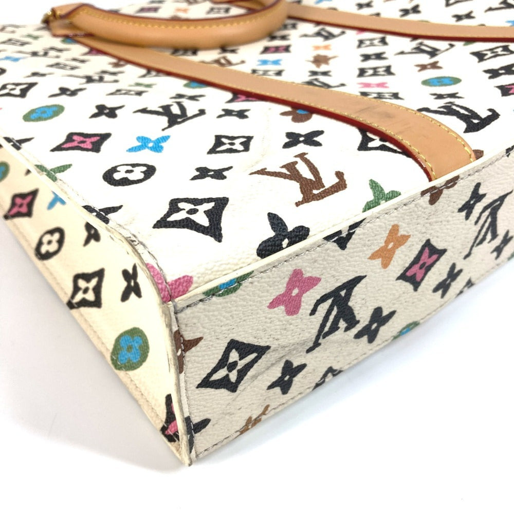 LOUIS VUITTON M24859 Monogram Craggy Sac Plat Tote Bag Vertical Handbag Men's Women's Beige Like New — Like New