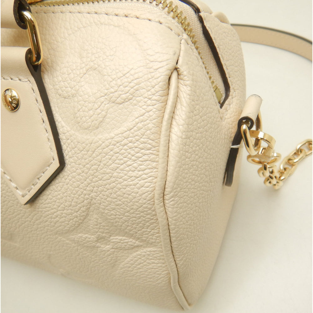 LOUIS VUITTON Monogram Empreinte Speedy Bandoulière 20 M58954 Handbag, Cream, Women's 254135 — Like New