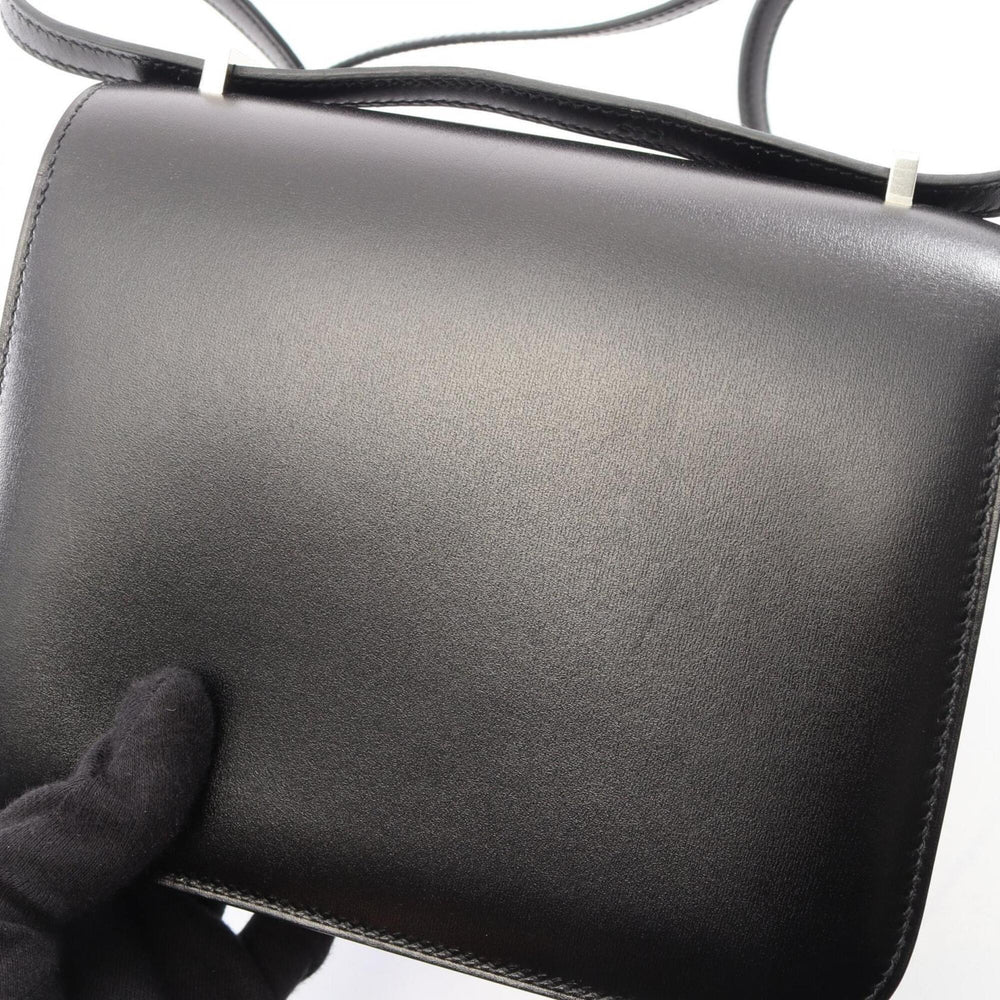 Hermes Constance 3 Mini Shoulder Bag/Handbag, Calfskin (Cowhide), Box Calf Leather, Women's, Black — New - Store Return