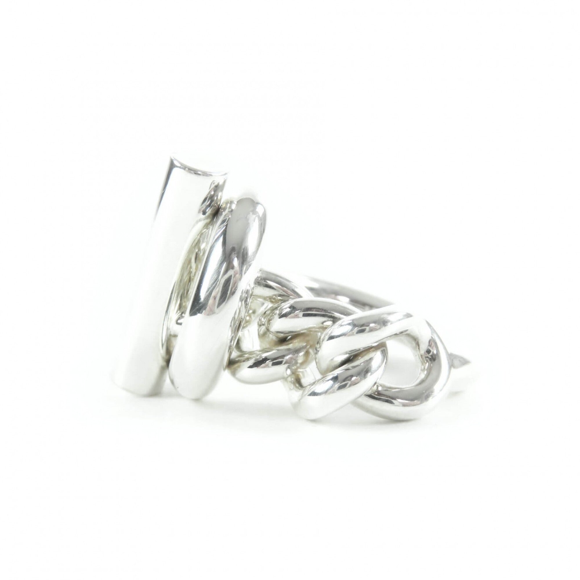 HERMES Croisette Ring, AG925, 2023 model, Silver, Size 51 (equivalent to Japanese size), with box, Made in Italy, Weight: 16.5g, Women's — Like New