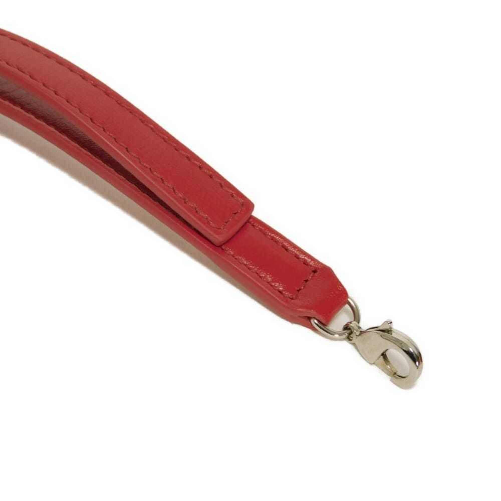 Salvatore Ferragamo Shoulder Bag Double Gancini Mini Chain Calfskin 2-Way New Logo Red 218357 Women's — Like New